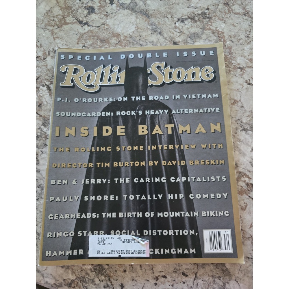 1992 July 9 Rolling Stone Magazine, Inside Batman